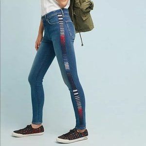 Levi’s 721 Made & Crafted Racing Stripe Skinny High Rise Dark Wash Jeans 25/30